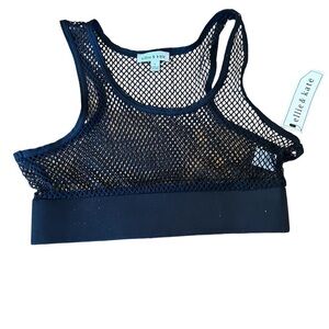 NWT Ellie and Kate Mesh Tank Top Black Size Small